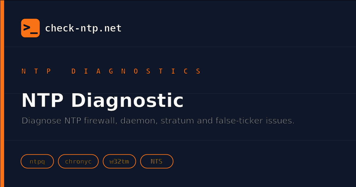 Ntp Test NTP Diagnostic | Fix Port 123, Stratum 16, Reach 0 & False Ticker Issues